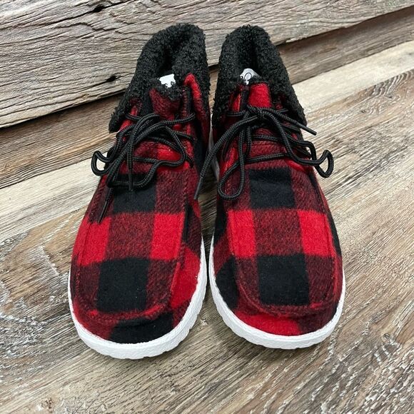 Buffalo Plaid Gypsy Jazz Bootie - Picture 1 of 4
